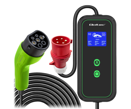 Ładowarka mobilna do EV i PHEV Qoltec Mobilna ładowarka EV z regulacją 2w1 Typ2 (7kW, 230V, 5m)